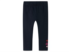 Name It leggings dark sapphire with glitter hearts  